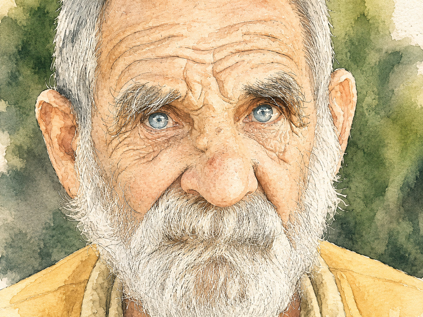 Elder with Blue Eyes
