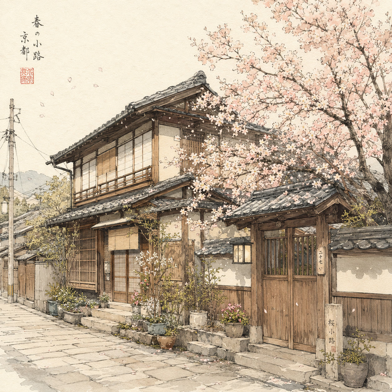 Kyoto Alley in Spring